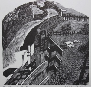 All Points South wood engraving by Michael Atkin